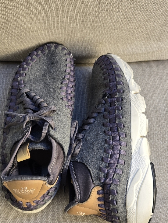 Nike Air Footscape Woven Chukka Men\'s Gray Wool-Like Casual Lace-Up Shoes main image 8